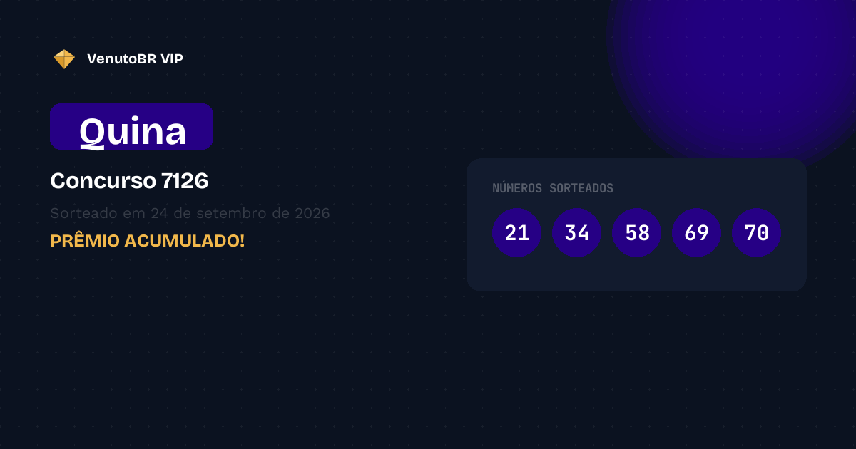 Resultado da Quina 7126: ninguém acerta e prêmio vai a R$ 9,0 Milhões